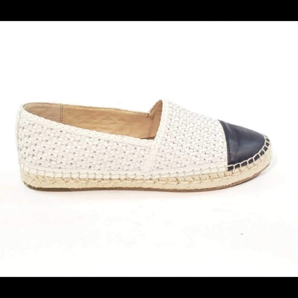 J.McLaughlin Redding Espadrilles,White/Navy Sz 9.5